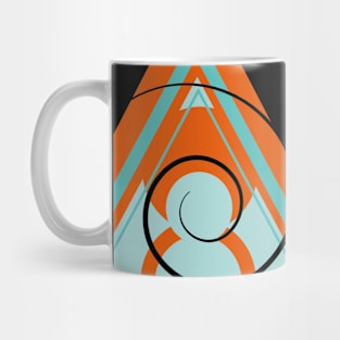 Orange Triangle geometric abstract Mug